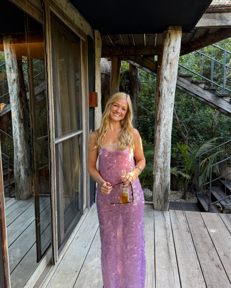Siedres Purple Sequin Dress - Image 5