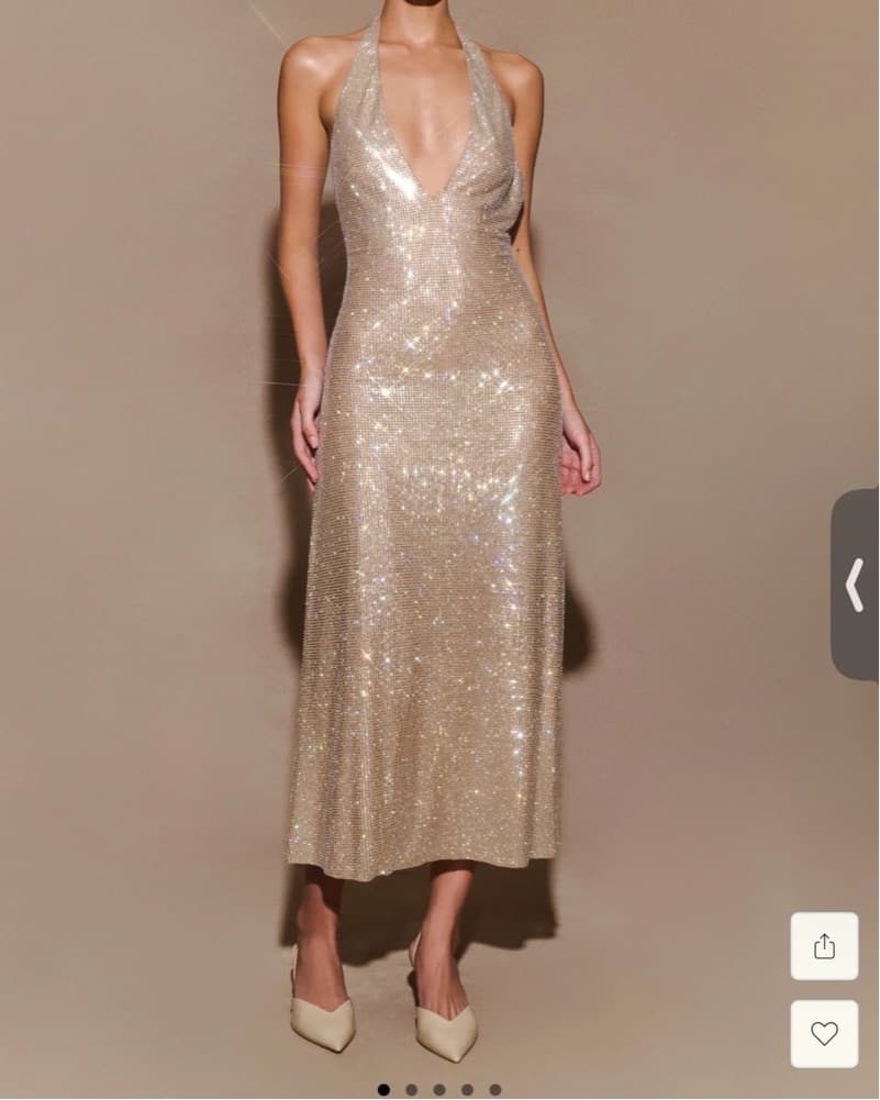 Genie Diamanté Midi Dress Meshki  - Image 3