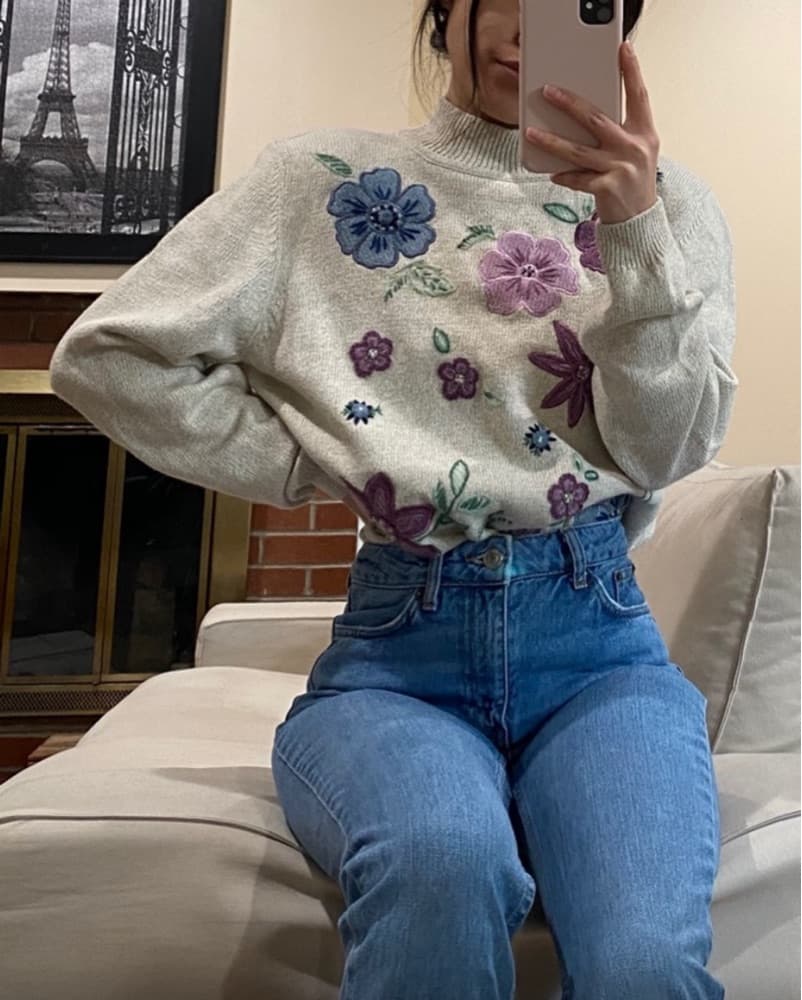 Vintage Floral Sweater  - Image 1