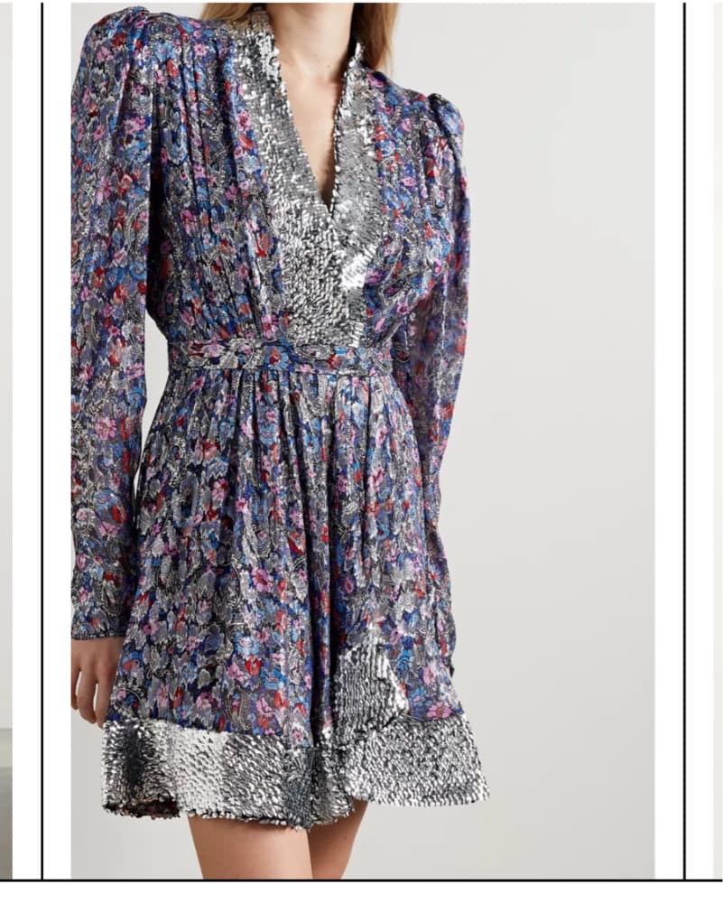 Isabel Marant Merenea Sequin Lamé Dress - Image 1