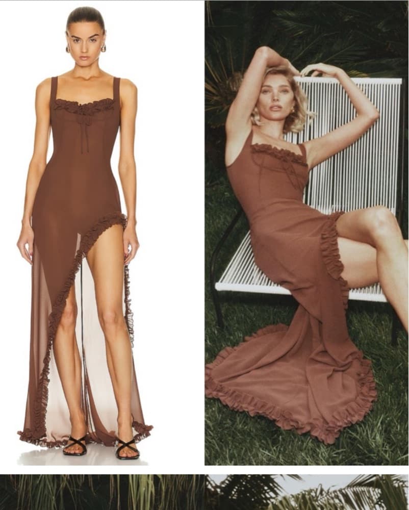 Helsa Sheer Ruffle Dress - Image 2