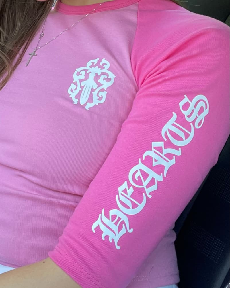 pink chrome hearts shirt  - Image 3