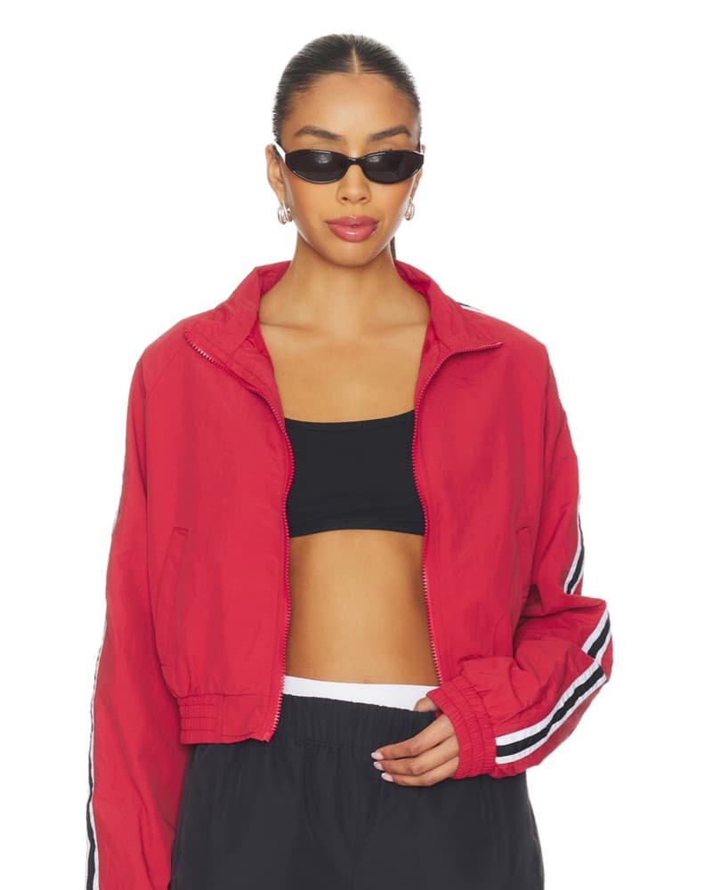 Vibrant Red Cropped Jacket - Image 2