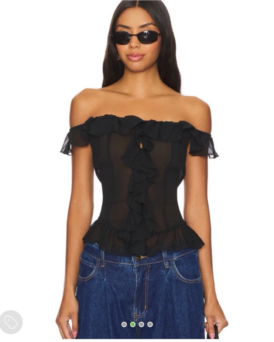 Lioness Timeless Ruffle Top in Onyx - Image 1