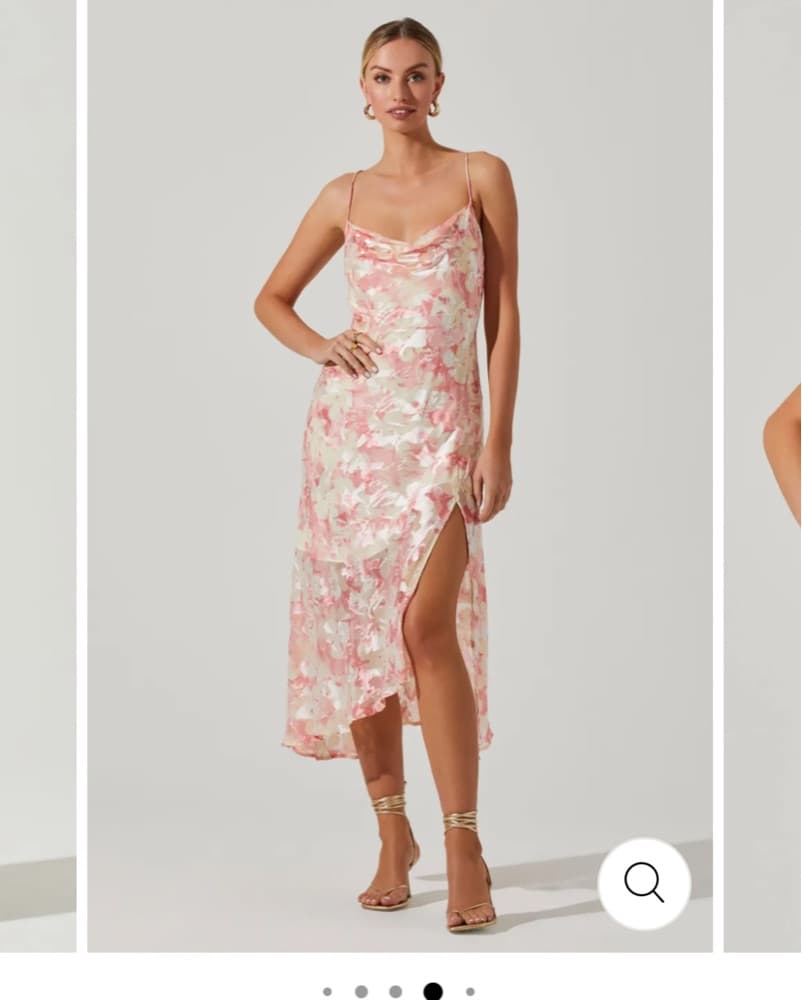 ASTR The Lable Gaia Floral Burntout Midi - Image 1