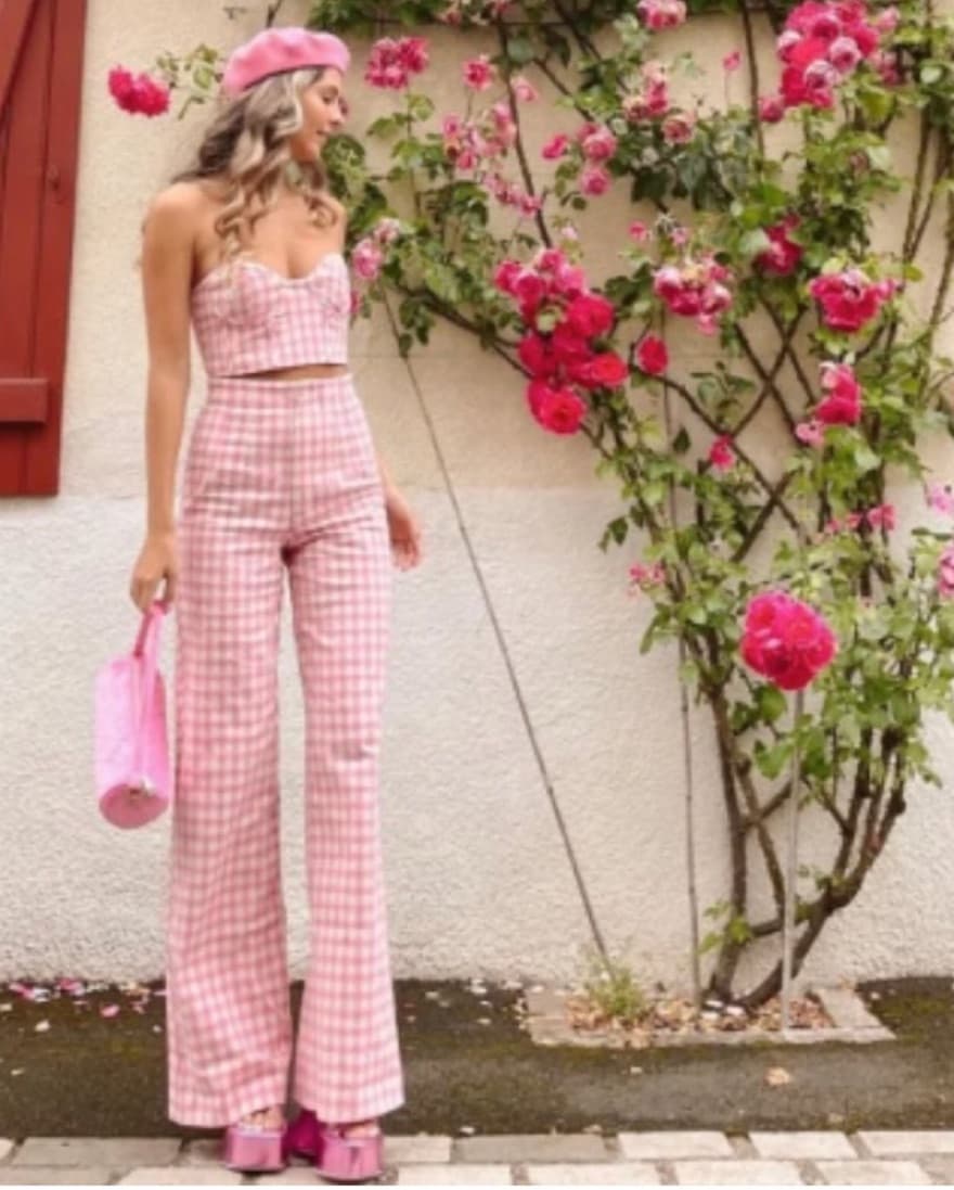 Zara Gingham Crop Top  - Image 1