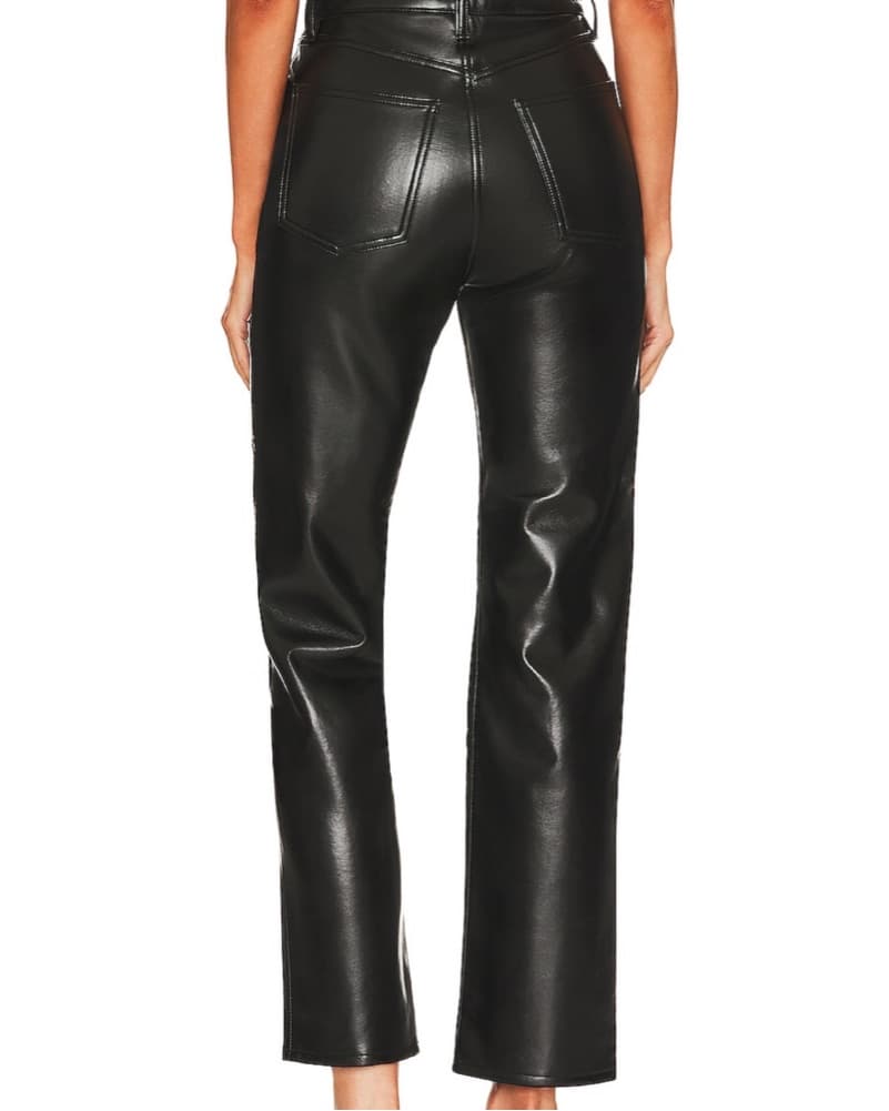 Agolde Black Leather Pants  - Image 1