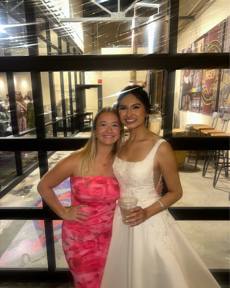 Pink Floral Strapless Dress - Image 3