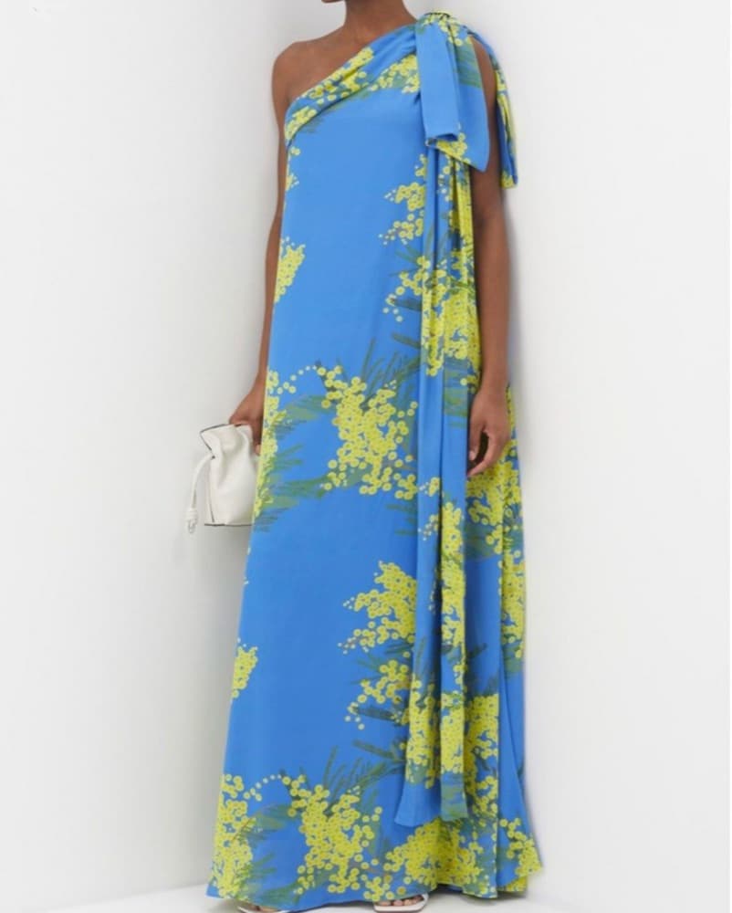 Bernadette floral One-Shoulder Gown - Image 2