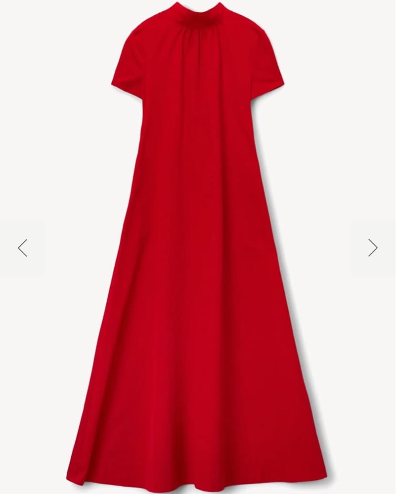 Staud Ilana Dress Poinsettia Red - Image 6