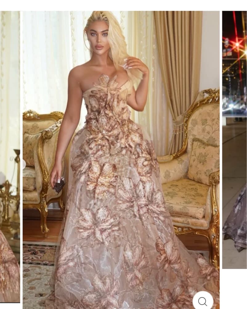 Luxurious Floral Couture Gown - Image 5
