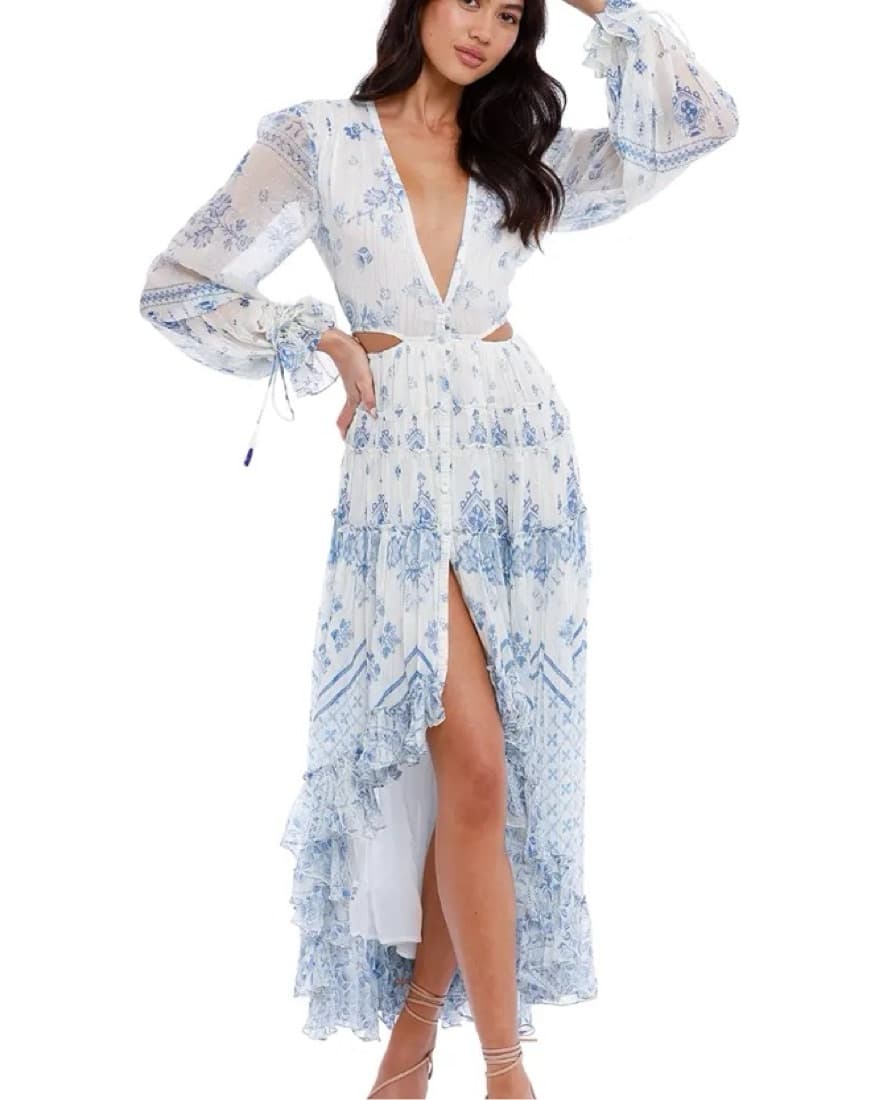 ROCOCO SAND Leas Dress - Blue Print S - Image 6
