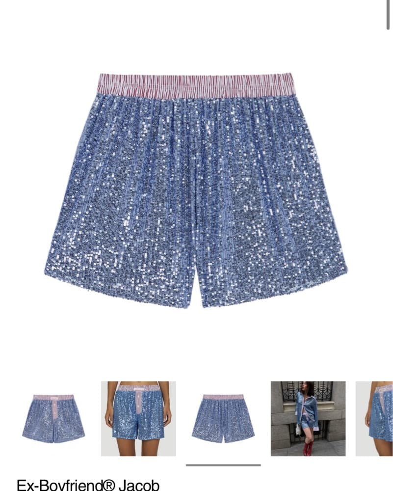 Sparkling Sequin Mesh Shorts - Image 2