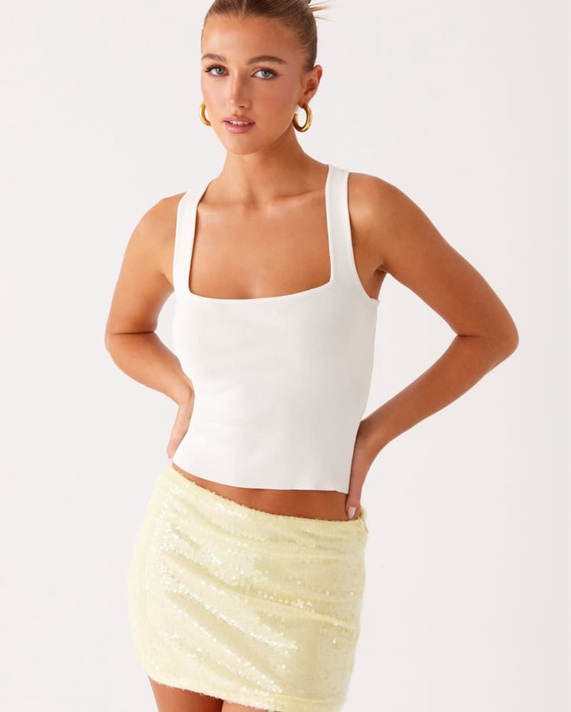 Yellow Sequin Skirt - Image 2