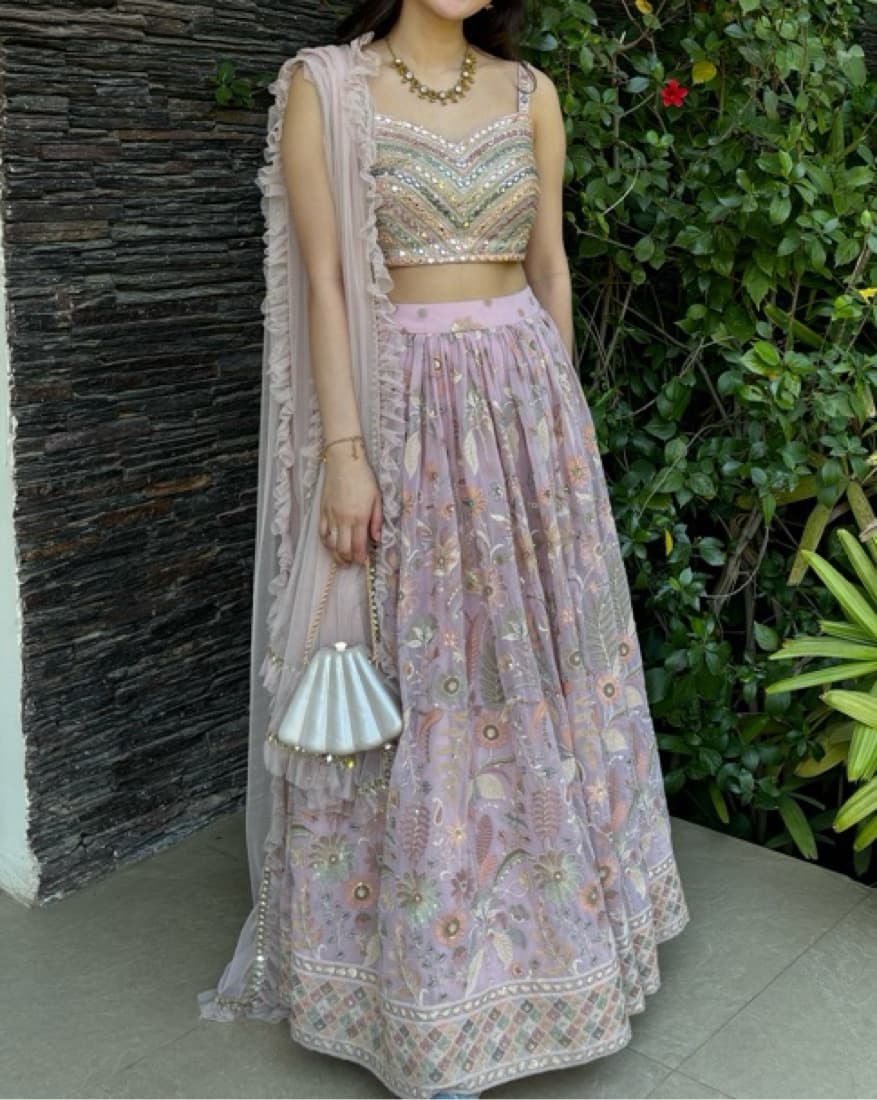 Pink Indian Lehenga - Image 1