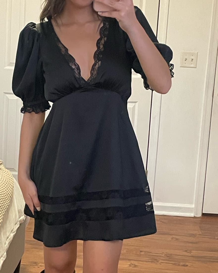 Cami Mini Dress In Black Majorelle - Image 5