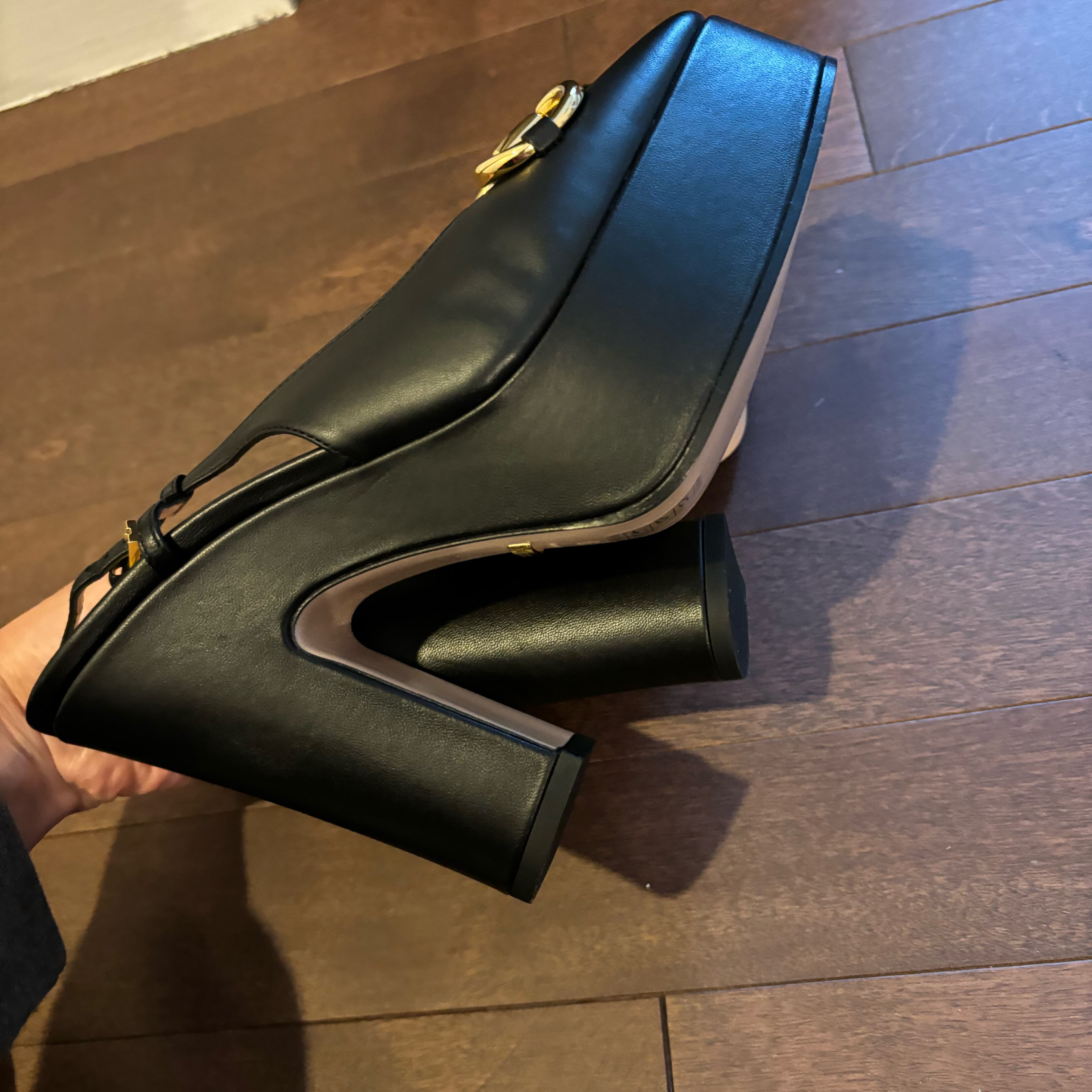 Gucci Platform Horsebit Black Heels - Image 3