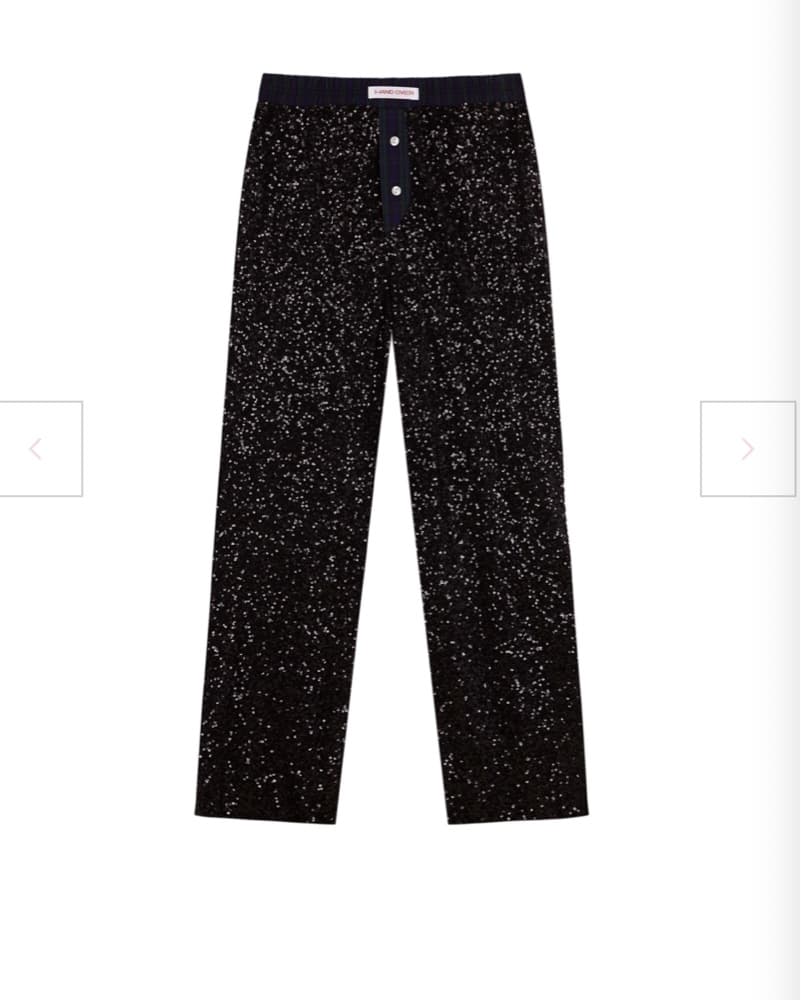 Black Sequin Handover Pants  - Image 1