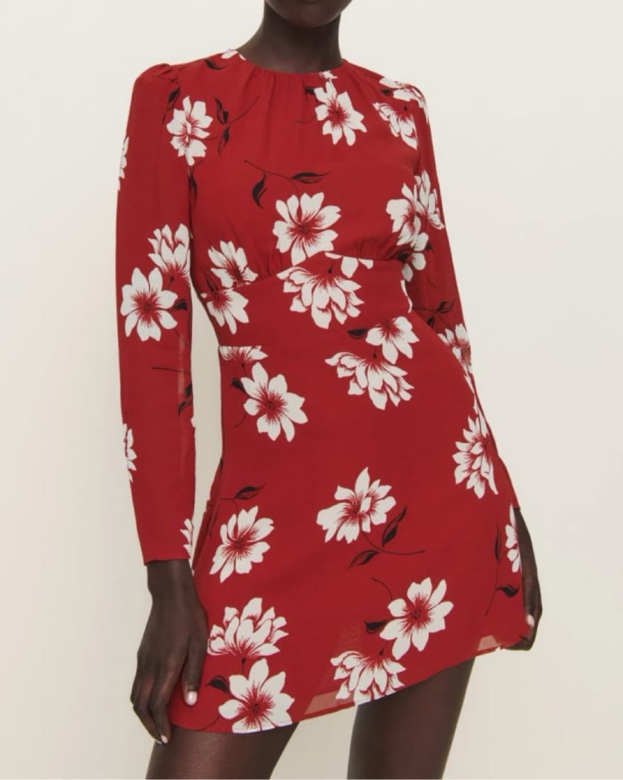 Reformation Long Sleeved Floral Dress - Image 1