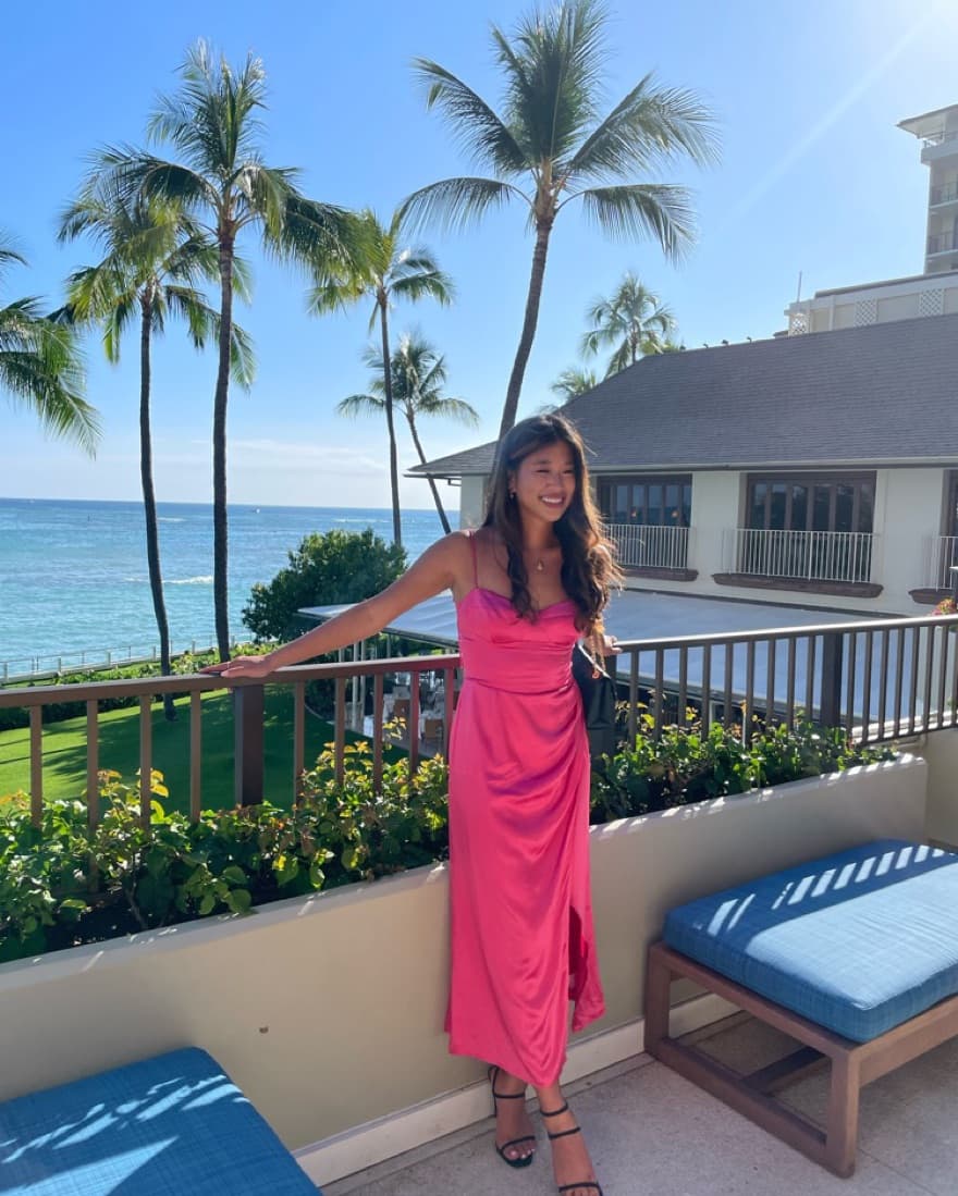 Reformation Hot pink Silk Marguerite  - Image 6