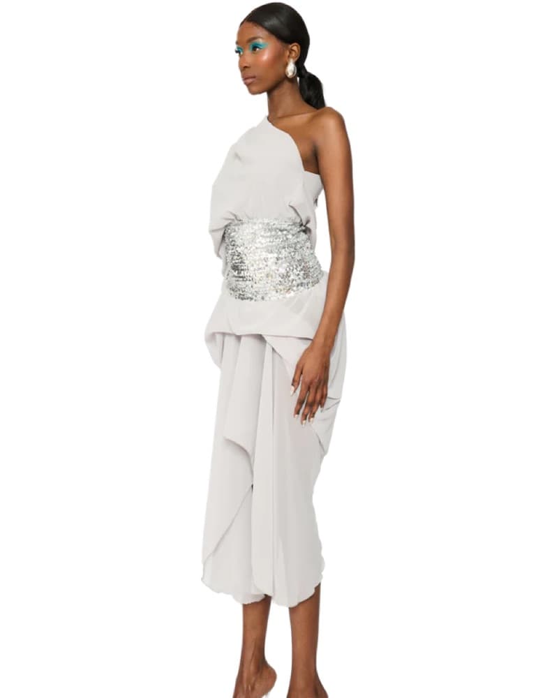 Coucoo Pacaya Dress In Rice Milk - Image 1