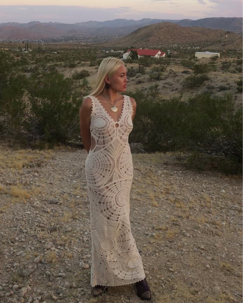 Commense Elegant Crocheted Maxi Dress - Image 3