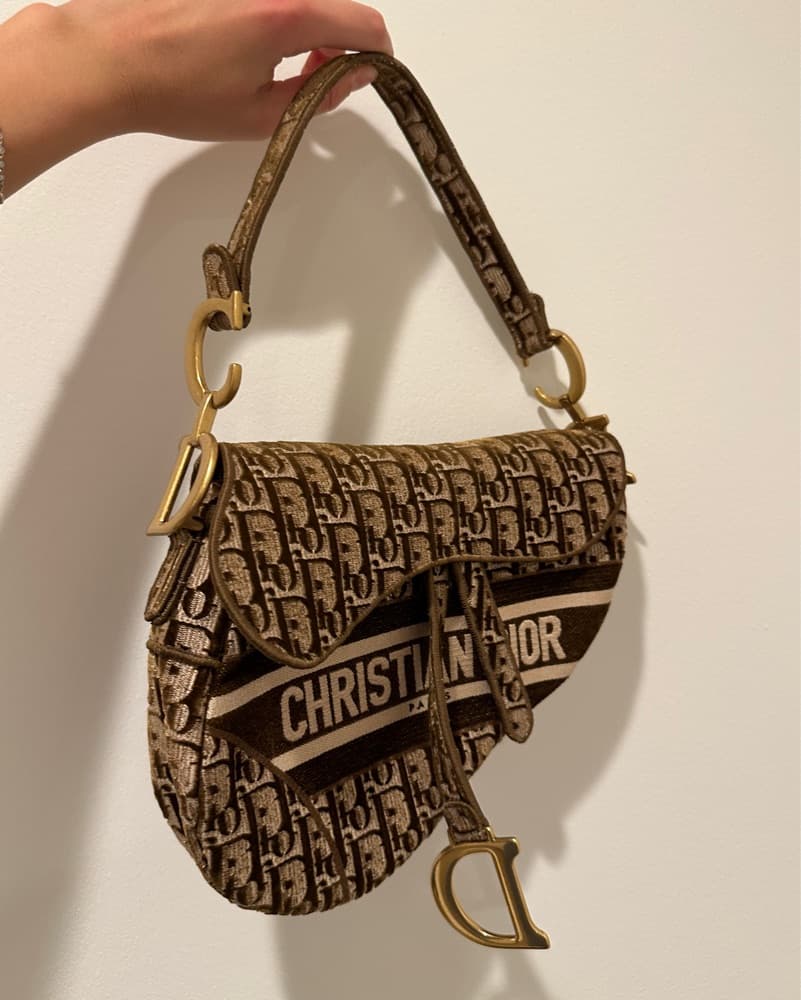 Brown Vintage Dior Saddle Bag - Image 4