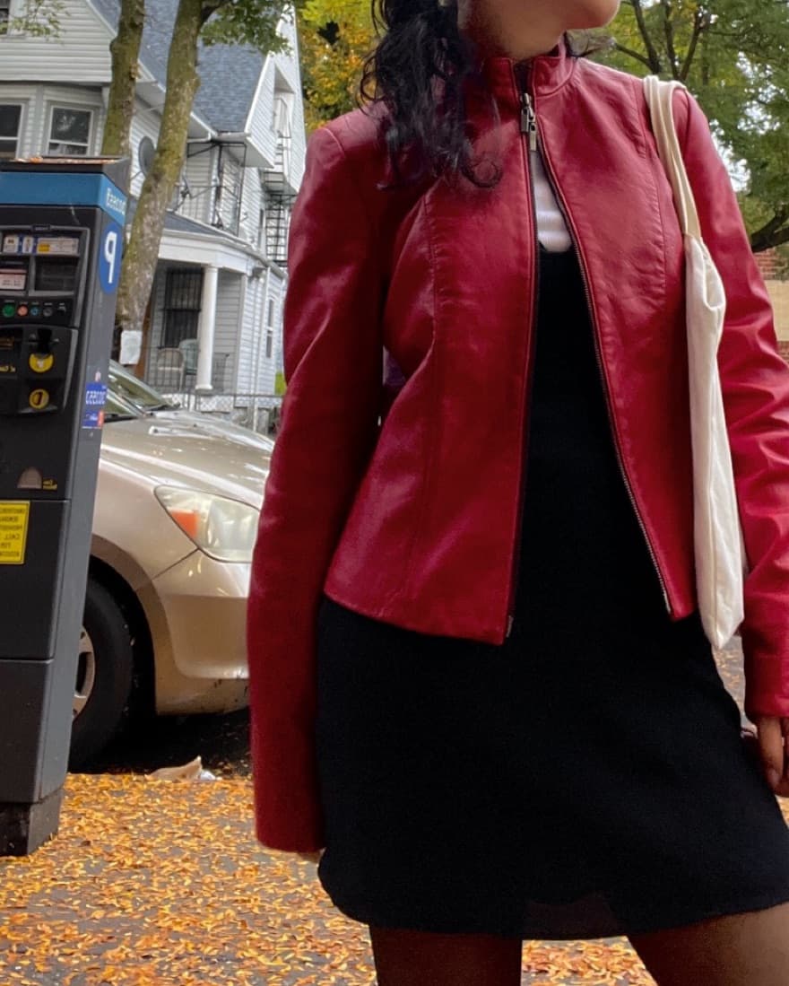 Danier Vintage Red Leather Jacket - Image 1