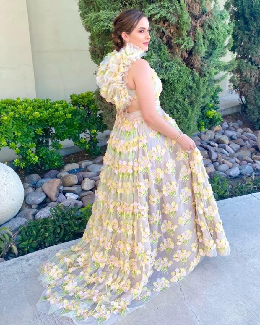 Whimsical Floral Maxi Dress- Custom Made - Image 1