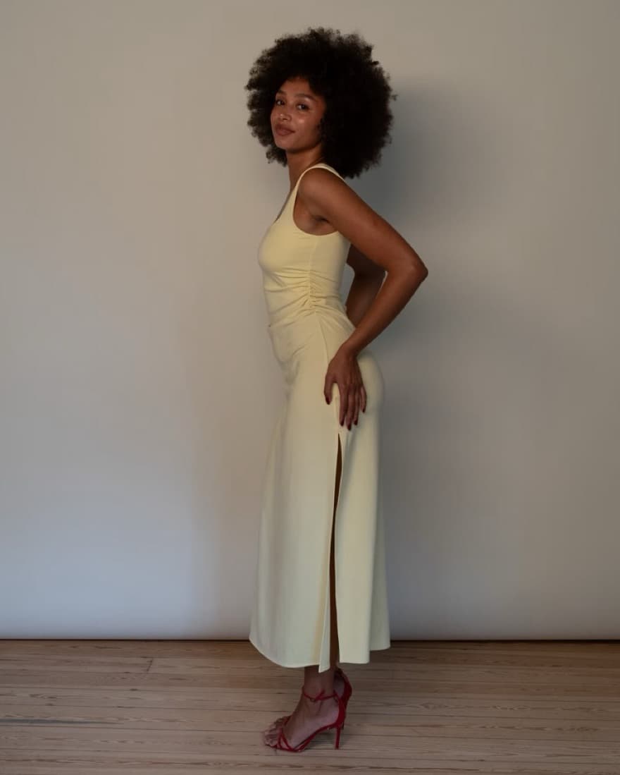 Djerf Avenue Citrine Midi Slip Dress - Image 1
