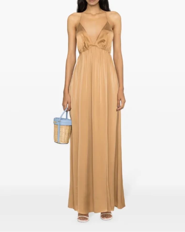 Zimmermann Plunge Silk Maxi Dress - Image 1