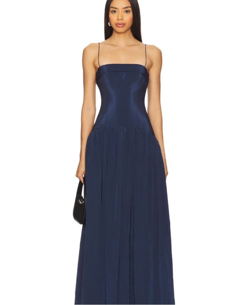 Elegant Navy Blue Maxi Dress - Image 1