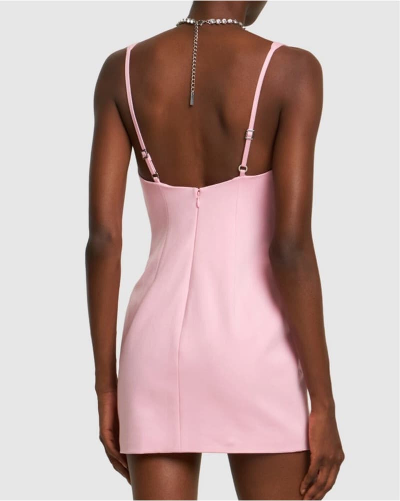 Area Pink Butterfly Cutout Mini Dress - Image 6