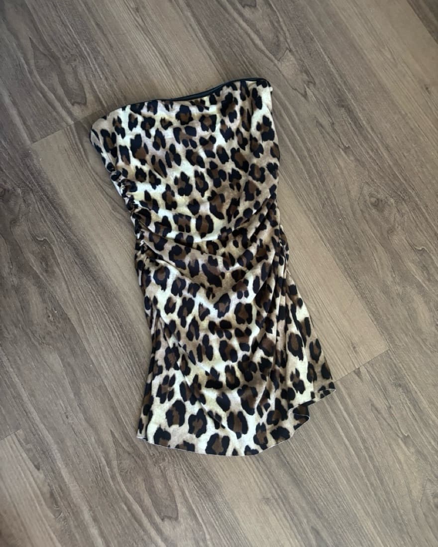Olivaceous Leopard Print Mini Dress - Image 2