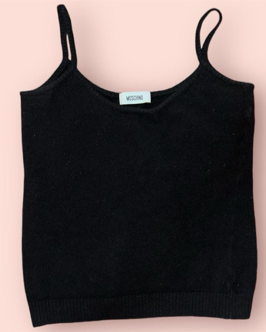 MOSCHINO VINTAGE WOOL TANK TOP SIZE 6  - Image 1