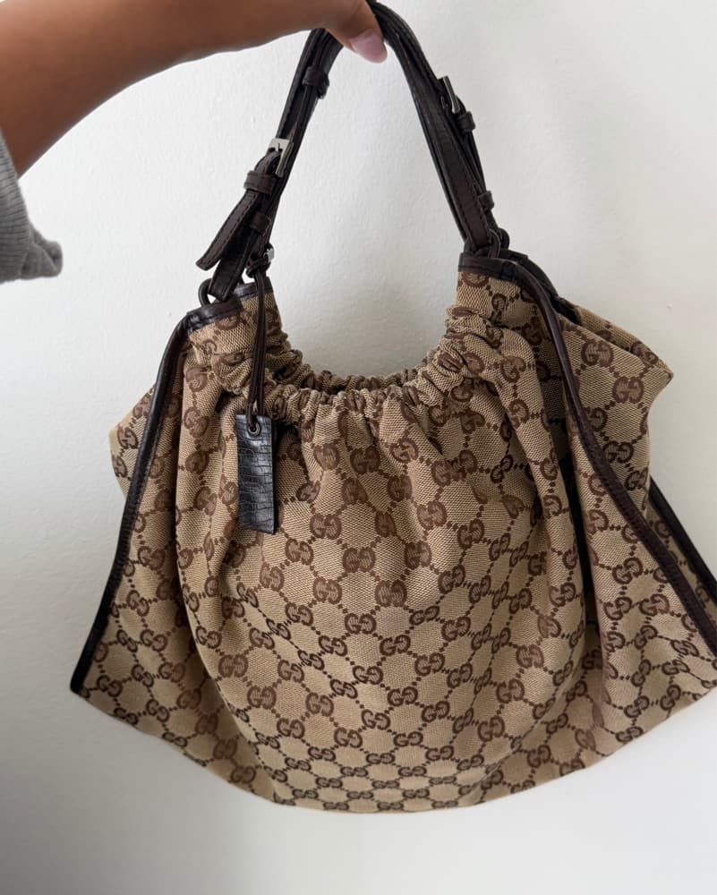Gucci Canvas Leather Shoulder Bag  - Image 1