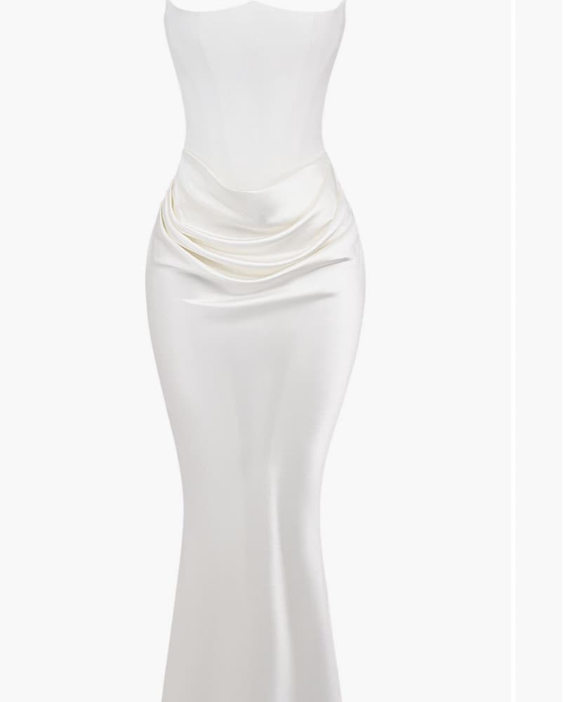 Persephone Strapless Satin Corset Dress  - Image 3