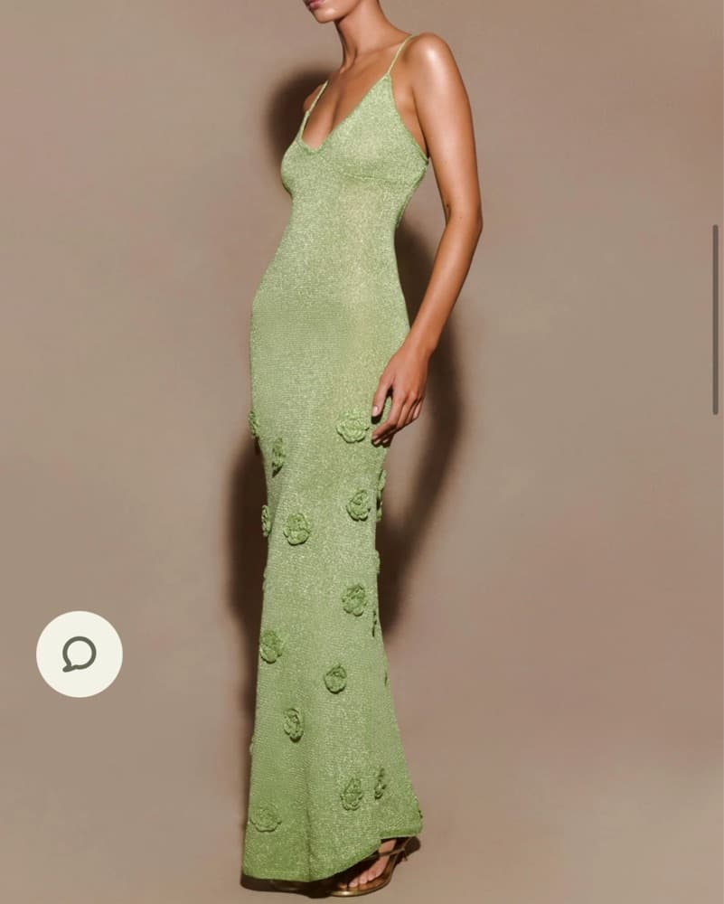 Suki Metallic Knit Maxi Dress Meshki - Image 3