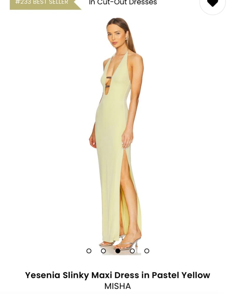 Butter Yellow Revolve Maxi Dress - Image 2