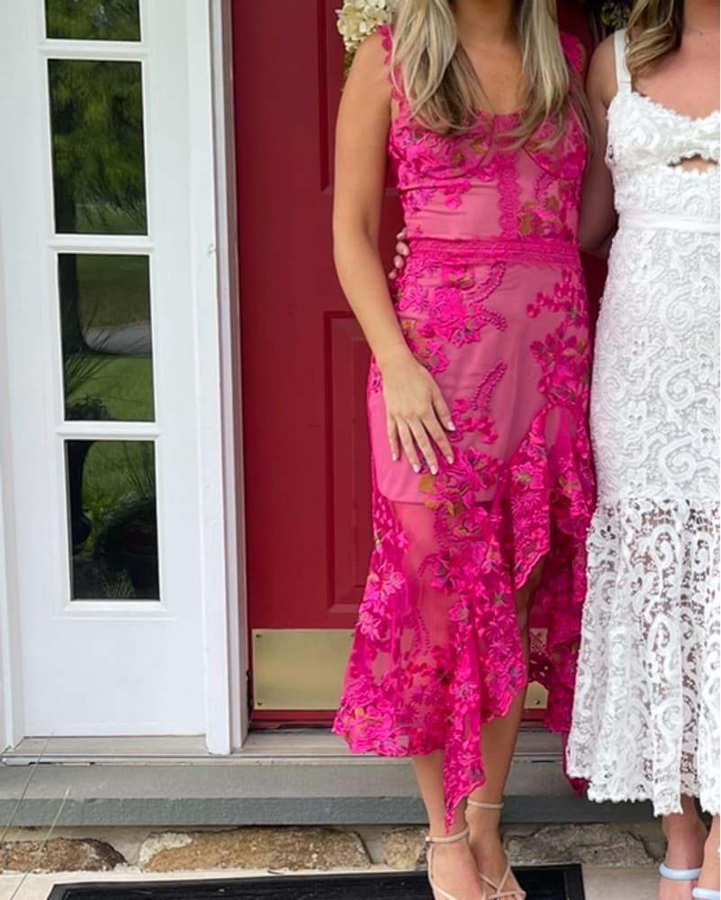 EVA MIDI DRESS IN FUCHSIA - Image 1