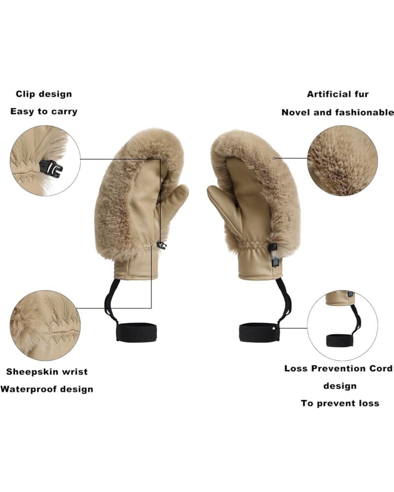 Gsou Snow Beige Fur Jacket - Image 2