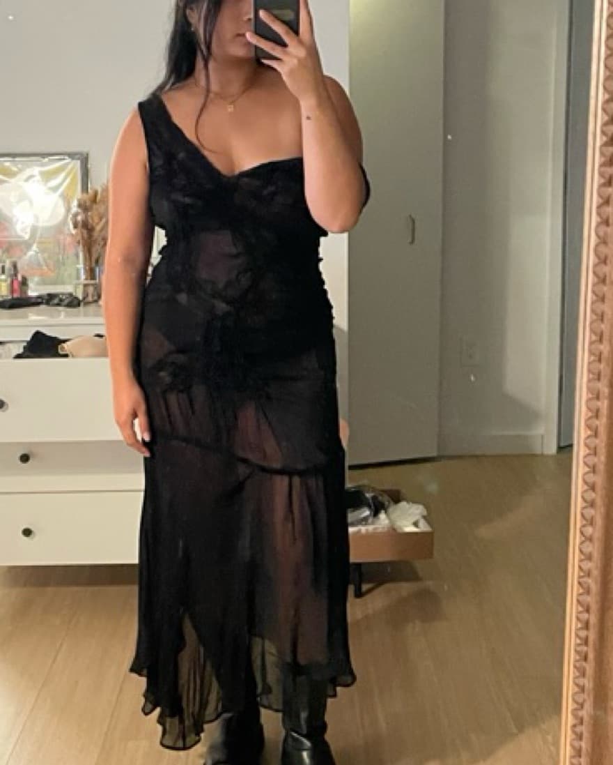 Sheer Textured Dress - Image 2