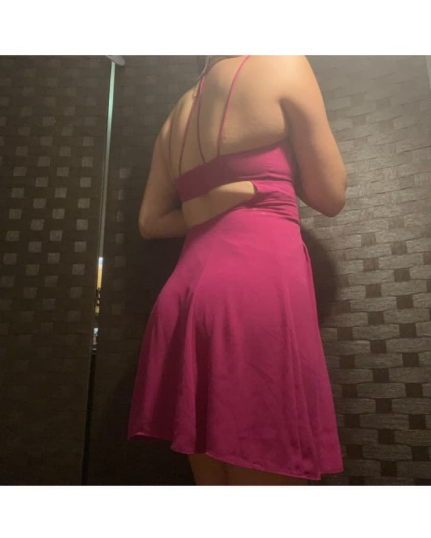 Fuschia Pink Mini Dress - Image 2