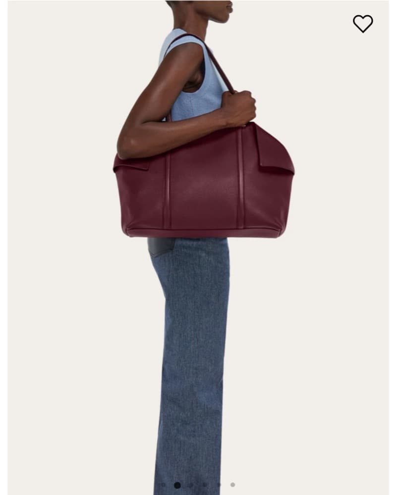 Ferragamo Burgundy Tote Bag - Image 2