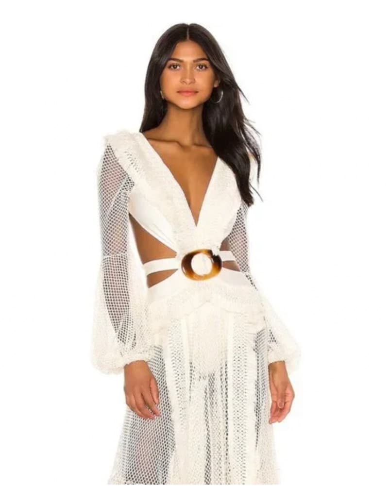 Patbo Long Sleeve Mesh Maxi Dress - Image 2