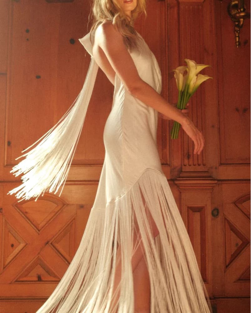 Jasmine Fringe Maxi Dress White - Image 5