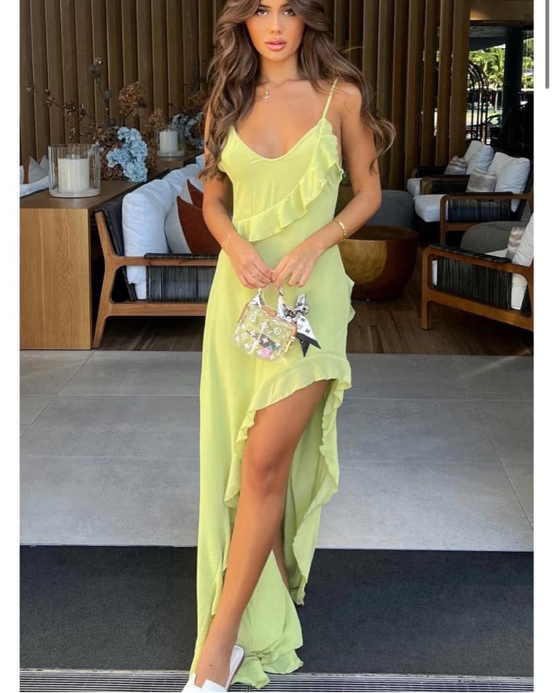Vibrant Ruffle Wrap Maxi Dress - Image 1