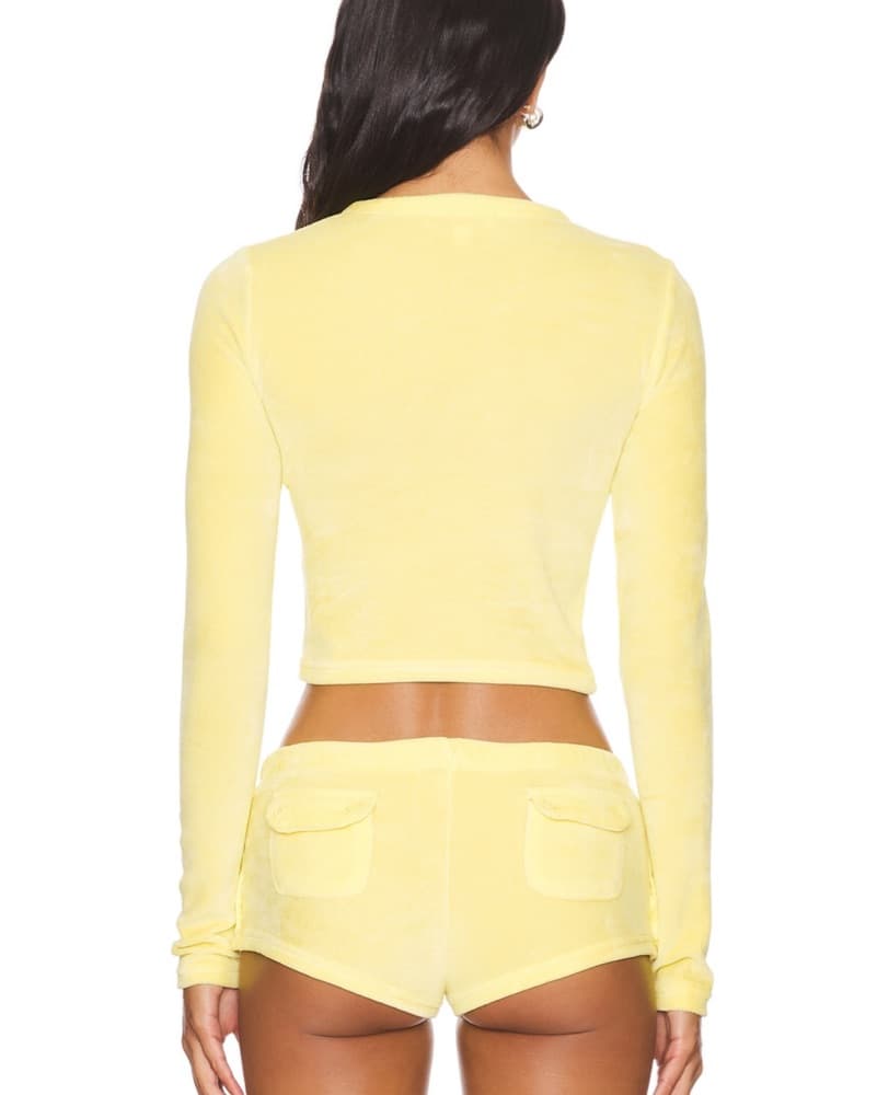 Jaded London Velour Yellow Set - Image 2