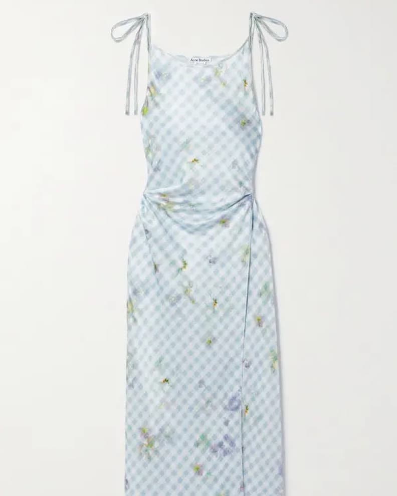 ACNE STUDIOS  Wrap-Effect Printed Satin  - Image 1