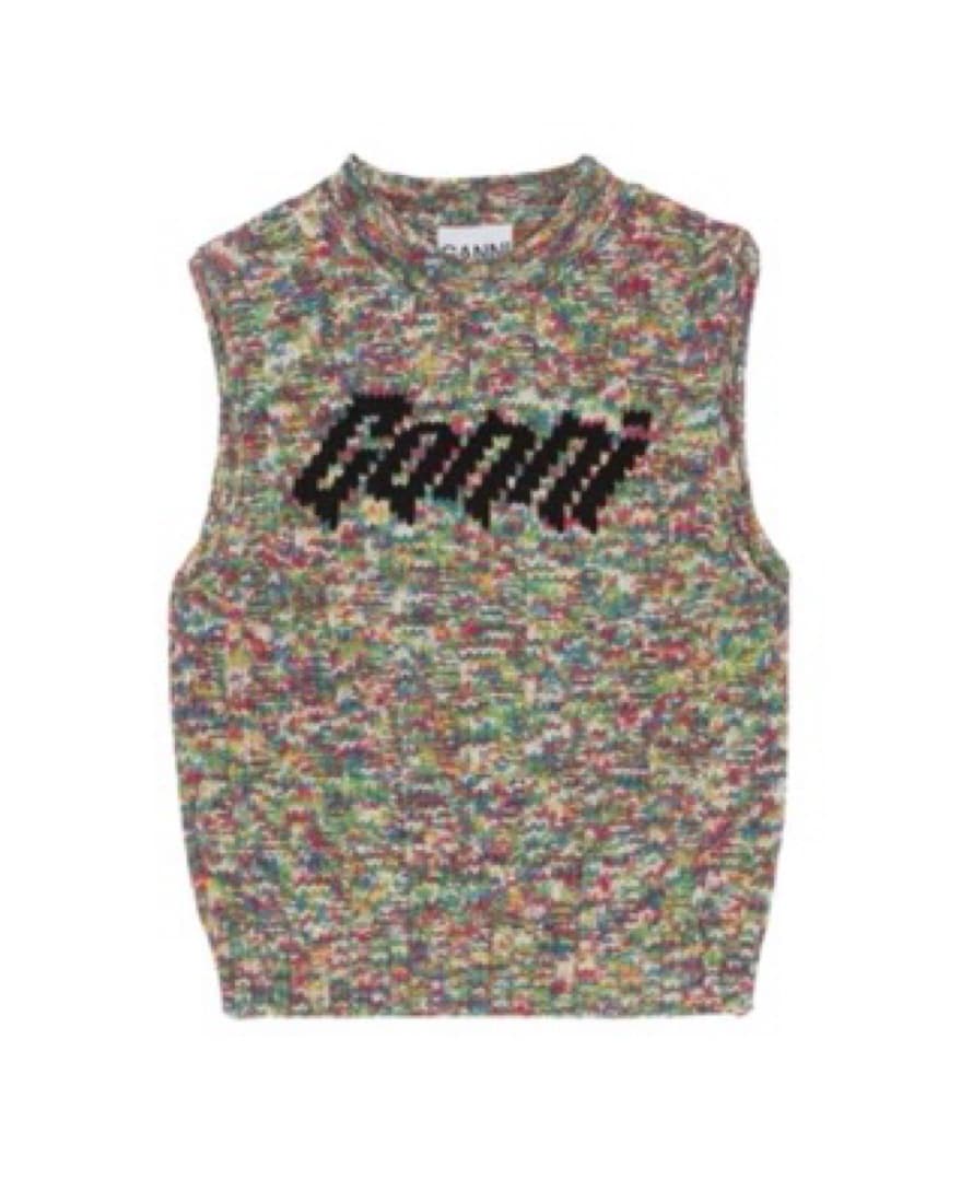 Ganni Multicolor Sweater Vest - Image 1